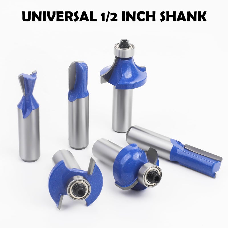 UTRUSTTO 1/2" Router Bit Set 24 Pieces, 1/2 Inch Shank Tungsten Carbide Router Bits, for Professional and Beginners Carpenter - Image 5