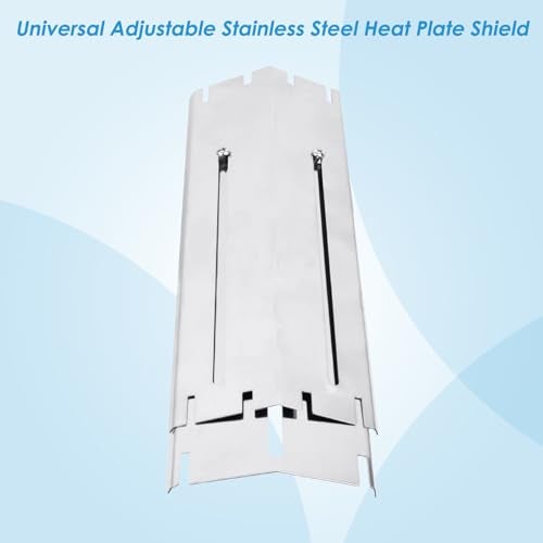 BBQration 5-Pack Universal Grill Heat Plates Extends from 11.75" up to 21" Adjustable Stainless Steel Heat Shield, Flavorizer Bar, Grill Heat Tent, Burner Cover, Flame Tamer for Gas Grill Parts - Image 5