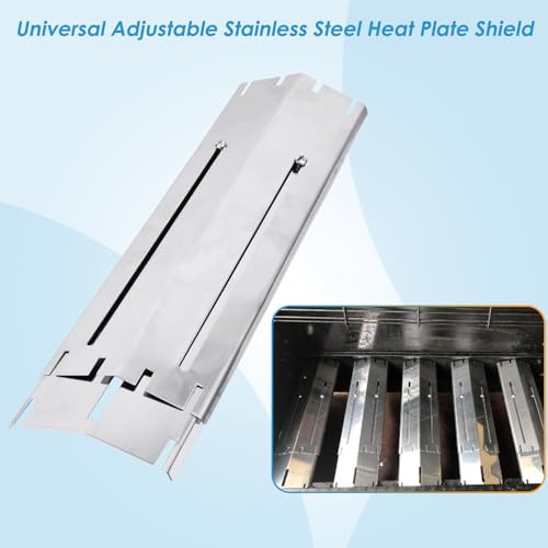 BBQration 5-Pack Universal Grill Heat Plates Extends from 11.75" up to 21" Adjustable Stainless Steel Heat Shield, Flavorizer Bar, Grill Heat Tent, Burner Cover, Flame Tamer for Gas Grill Parts - Image 4