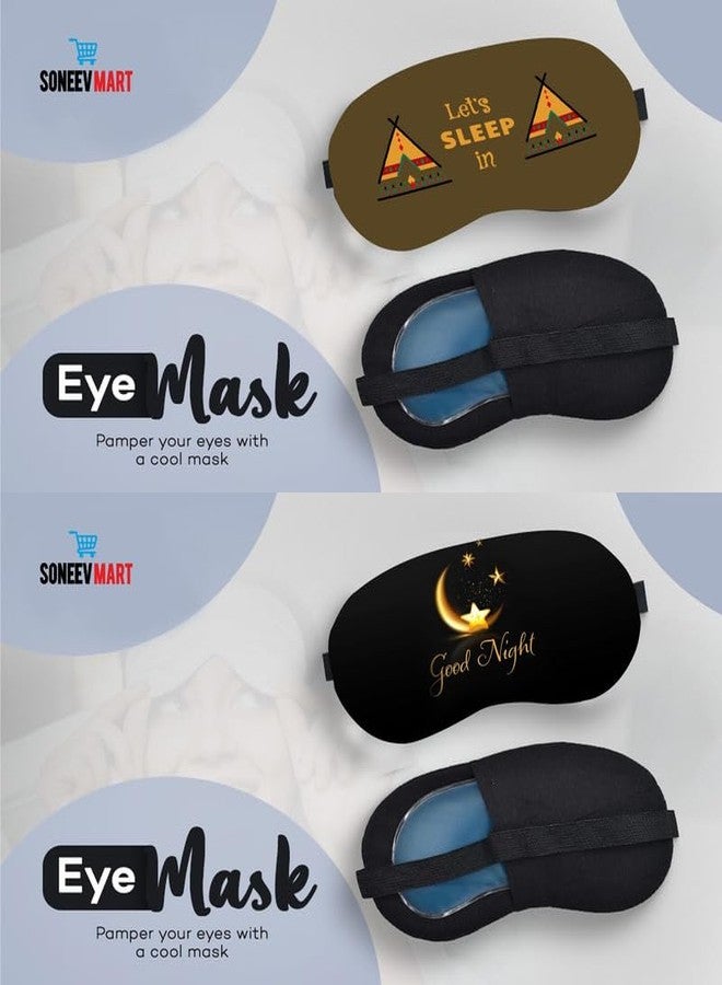 SONEEV MART قناع العين الجلدي الفاخر من SONEEV MART للاسترخاء المهدئ وتخفيف التوتر قابل لإعادة الاستخدام والعلاج البارد مثالي للعيون المنتفخة، والهالات السوداء، وتخفيف الصداع [عبوة من 2] - Image 2