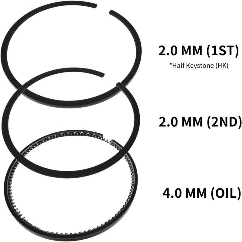 Factorytaiwan RIK Piston Ring Set STD 83mm for KUBOTA D1503-DI / V2003-DI - Image 2