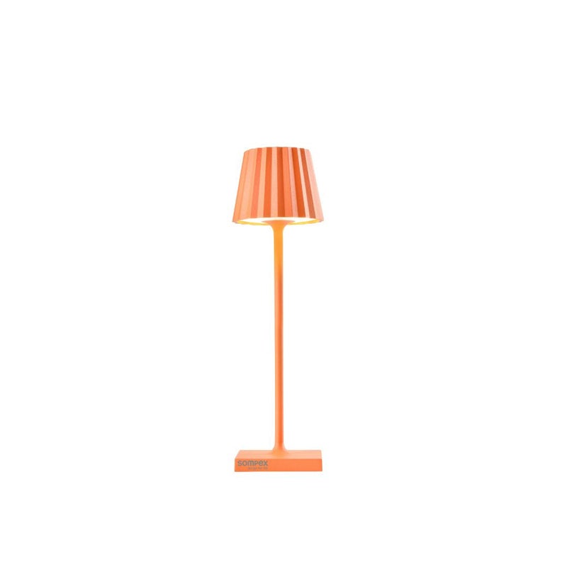 Sompex Troll Nano Table Lamp (Matte finish) | Indoor & Outdoor | 2 light colours | Stepless touch dimmer | 1.6W LED Battery Operated | Aluminium | 54 (splash and dust proof) 10 x 21 cm - Organge - Image 1