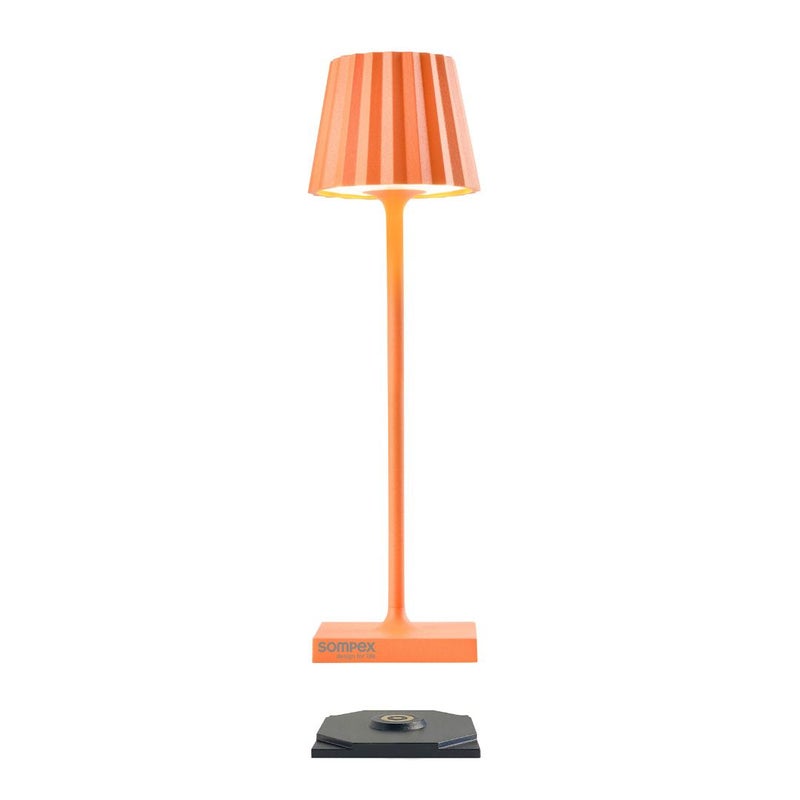 Sompex Troll Nano Table Lamp (Matte finish) | Indoor & Outdoor | 2 light colours | Stepless touch dimmer | 1.6W LED Battery Operated | Aluminium | 54 (splash and dust proof) 10 x 21 cm - Organge - Image 2