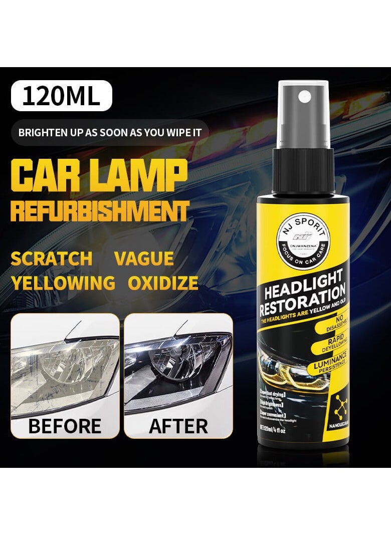 Car Headlight Repair Fluid 120ml -  Innovative Headlight Cleaner and Restorer