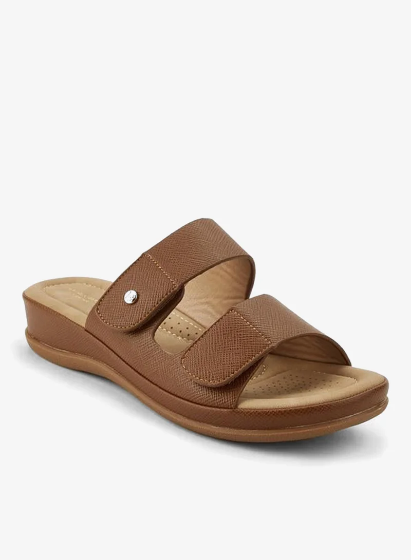 Flora Bella By Shoexpress Flora Bella Women Textured Hook And Loop Strap Sandals
