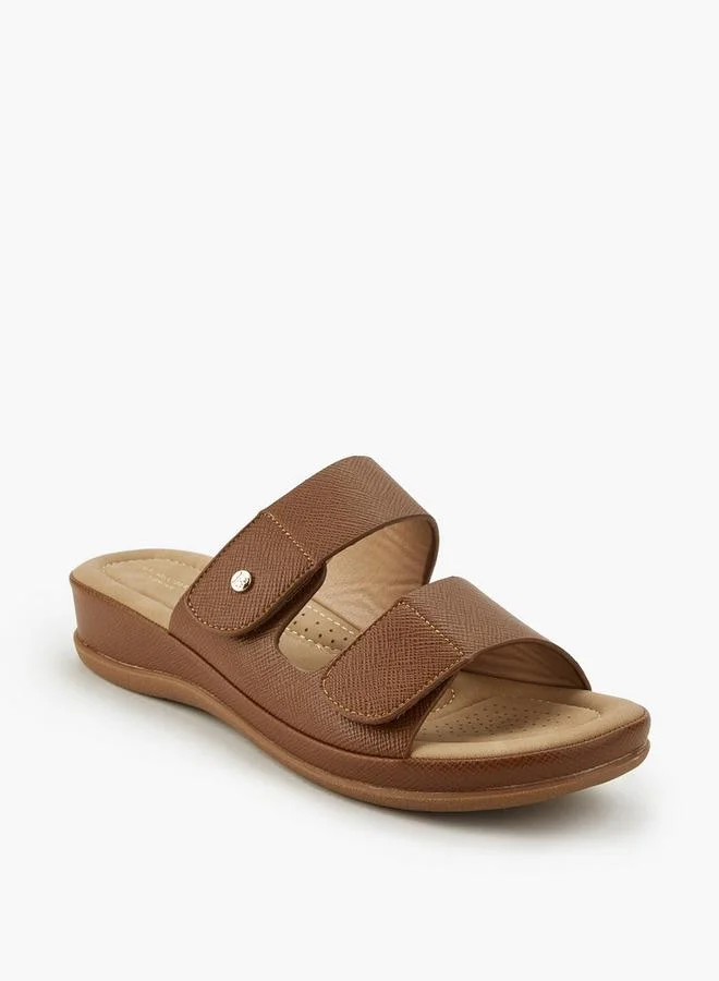 Flora Bella By Shoexpress Flora Bella Women Textured Hook And Loop Strap Sandals