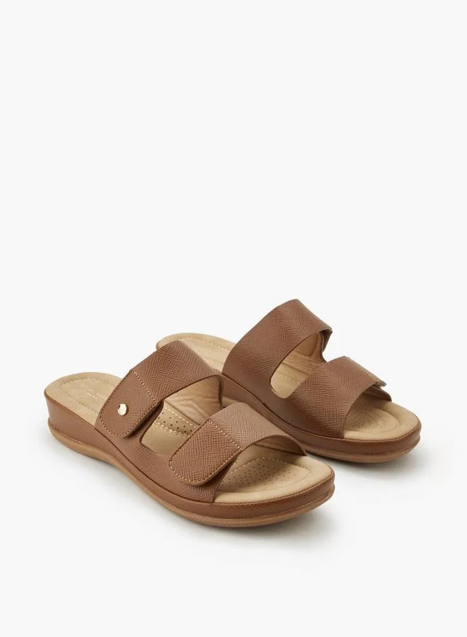 Flora Bella By Shoexpress Flora Bella Women Textured Hook And Loop Strap Sandals