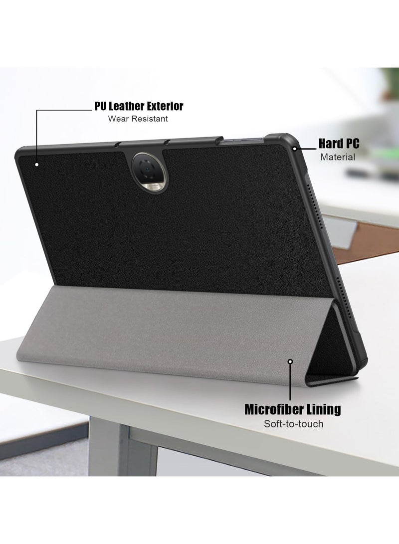 VKL Compatible with Honor Pad 9 12.1inch 2024 Tri-Folding Stand Magnetic Smart Folio Cover for Honor Pad 9 Leather Case (Black) - Image 4