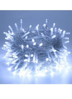 بامير سلسلة أضواء LED بيضاء رائعة، سلك أبيض بطول 50 مترًا، 500 مصباح LED، شريط LED للديكور المنزلي لعيد الميلاد وعيد رمضان وديوالي وحفلات الزفاف، وديكور صندوق وضع واحد، زر التحكم في التشغيل والإيقاف  - Image 1