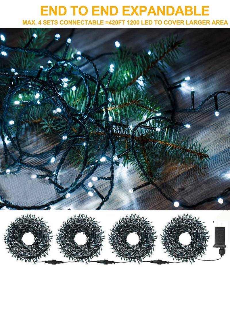 PAMEER Cool White LED String Lights White Wire Plug-in 50mtr 500 LEDs String Home Decorative LED Strip for Christmas EID Ramadan Diwali and Wedding Parties Decoration Single Mode Box Button Control ON OFF  - Image 5