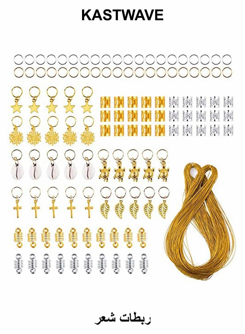 KASTWAVE 222 PCS Aluminum Hair Tie with Box Hair Loop Braid Loop with Metal Wire Hair Accessories - Image 1
