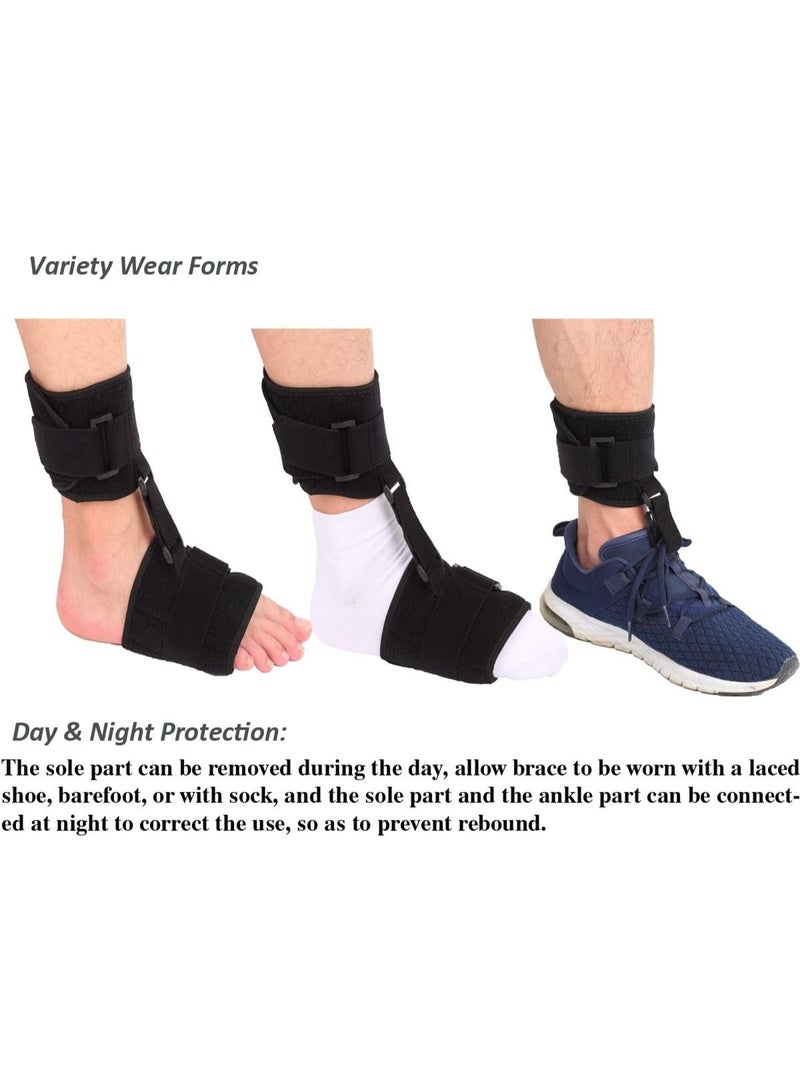 Plantar Fasciitis Night Splint and Brace,  Planters Facetious Relief, Foot Drop and Achilles Tendonitis Relief Brace. Night Splint for Plantar Fasciitis Women and Men（Black） - Image 4