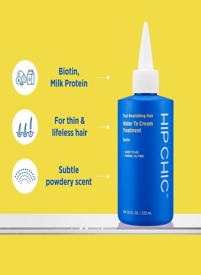 HIP CHIC That Nourishing Hair Water To Cream Treatment, Non Toxic, Milk Protein Ampoule, Vitamin B7 (Biotin), Stronger Hair, Protein Nourishment Care, 7.6 Fl Oz - Image 3