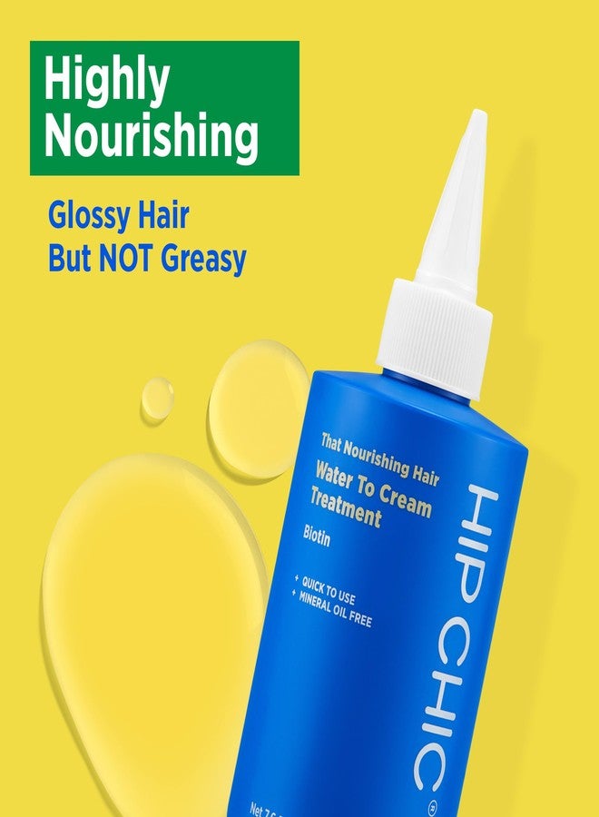 HIP CHIC That Nourishing Hair Water To Cream Treatment, Non Toxic, Milk Protein Ampoule, Vitamin B7 (Biotin), Stronger Hair, Protein Nourishment Care, 7.6 Fl Oz - Image 2