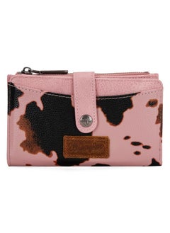 Wrangler Cow Print Bifold Wallet Women'S Wallets Card Cases & Money Organizers Women Credit Card Wallet Pink Wallets For Women Female Cash Wallet With Id Window  - Image 1
