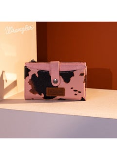 Wrangler Cow Print Bifold Wallet Women'S Wallets Card Cases & Money Organizers Women Credit Card Wallet Pink Wallets For Women Female Cash Wallet With Id Window  - Image 2