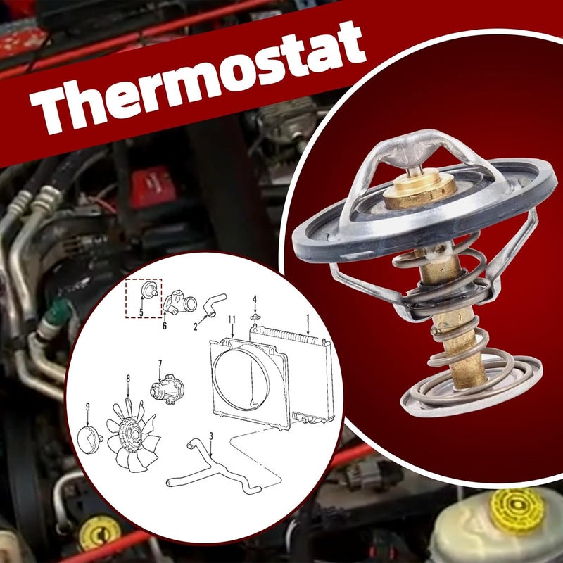 Mocar7 Engine Coolant Thermostat for Ford Vehicles - Image 2