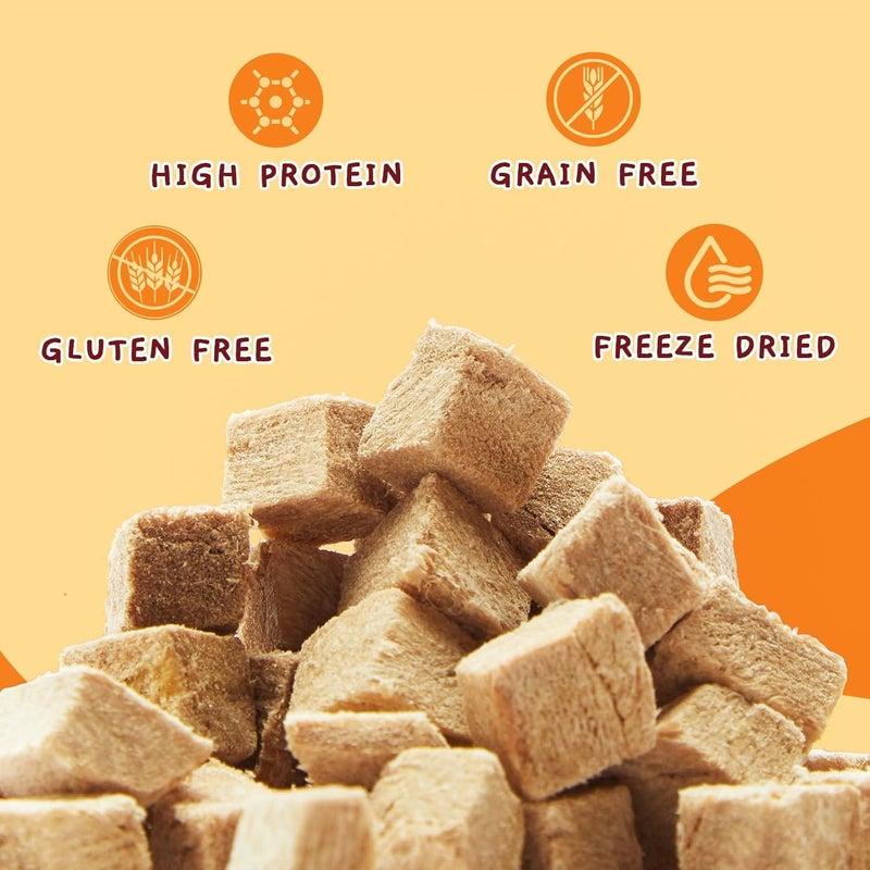 Jungle Calling Freeze Dried Dog and Cat Treats - High Protein, Low Fat, Made with a Single Ingredient - Perfect for Training and Snacking, 2.8 oz (Duck Cube) - Image 3