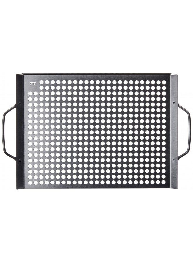 Outset QD81, Non-Stick Grill Grid with Handles, Black, 17" x 11" - Image 2