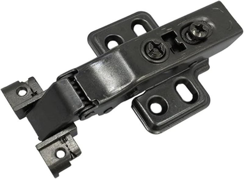 2 Pcs Full Overlay Gun Black Buffer Hinge Hydraulic Damping For Glass Door Cabinet - Image 1