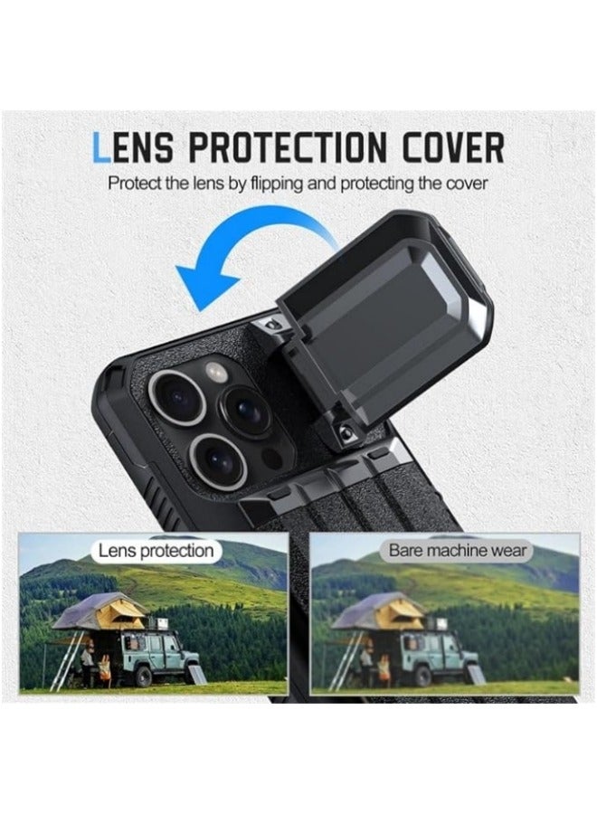 15 Pro Max Case with Card Holder 4 Cards Camera Protection Cover Kickstand Grade Drop Protection  - Image 4