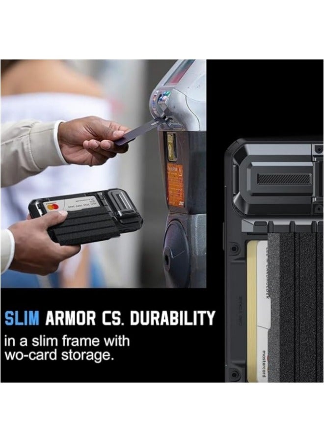 15 Pro Max Case with Card Holder 4 Cards Camera Protection Cover Kickstand Grade Drop Protection  - Image 3