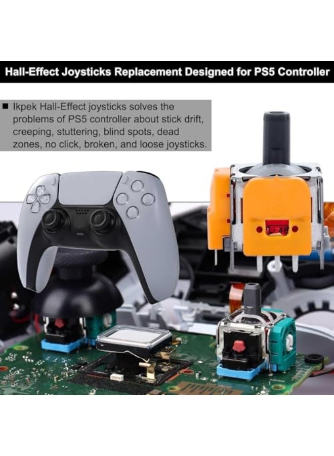 Joyzzz Hall-Effect Joysticks Replacement 4 Pack, Magnetic Sensor Analog Stick Module for Compatible with Ps5 Controller, No Drift 3D Thumbstick Replacement for Gaming Controllers - Image 3