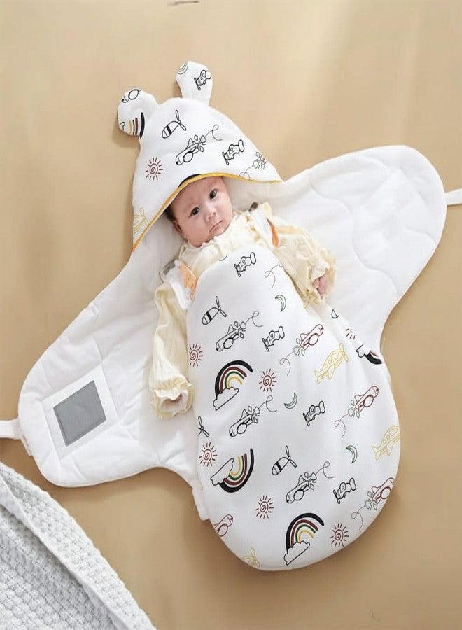 StarAndDaisy Baby Swaddle Wrap for Newborn 0–9 Months, Baby Sleeping Bag Or Blanket, Muslin Swaddle for New Born Baby for All Season (Boys & Girls)-Rainbow Print - Image 1