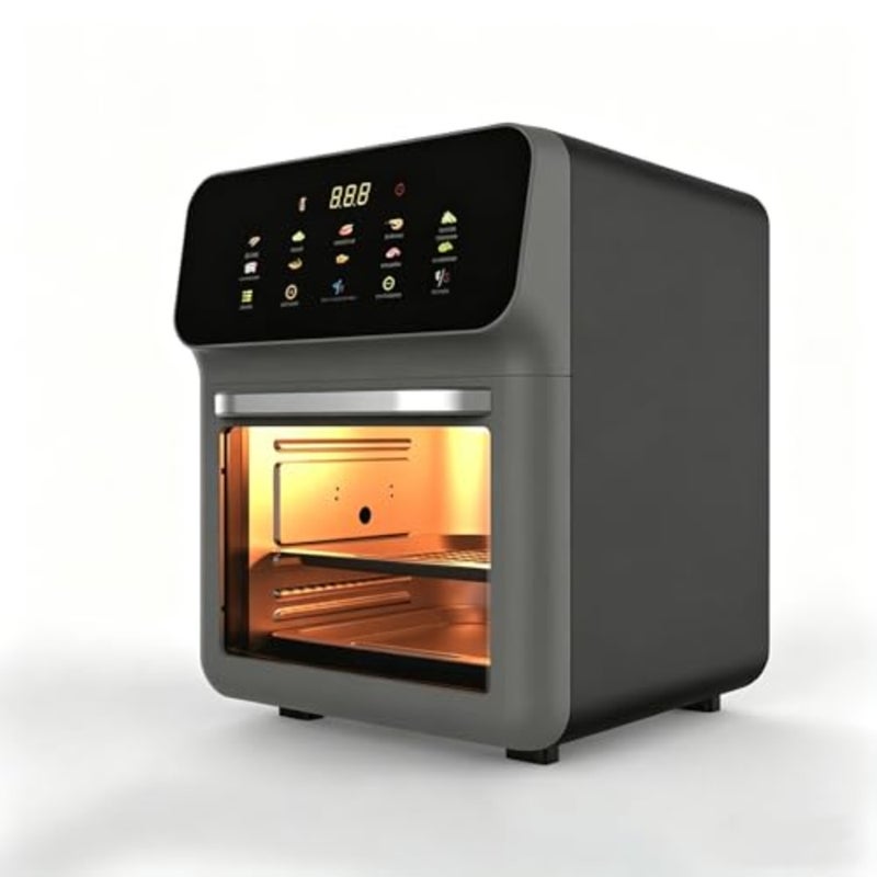 15L Air Fryer Oven, 1350W Convection Oven with Smart Touchscreen, 10 Preset Menus, 80-200°C Temperature Control, 60-Min Timer, 2-Layer Rack for Healthy Oil-Free Cooking - Image 1