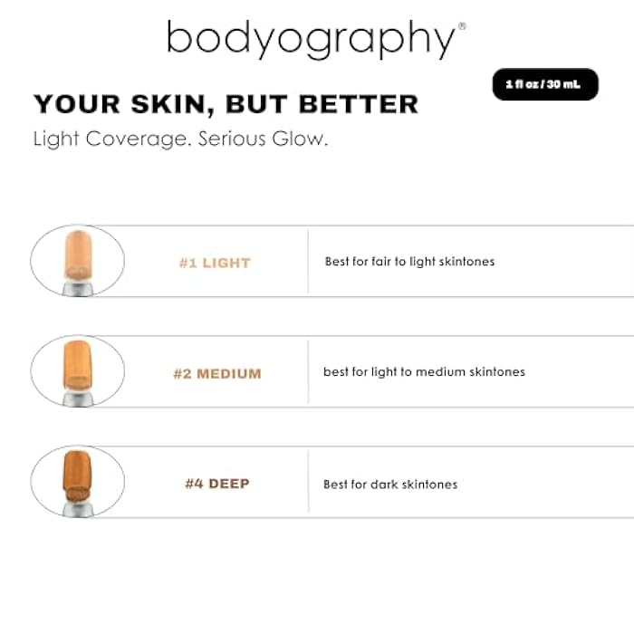 Bodyography Sun Defense Tinted Moisturizer, 1.5 oz | Lightweight SPF Tint with Hyaluronic Acid & Mineral Pigments | Hydrating, Vegan Sheer Coverage for All Skin Types, Light - Image 2