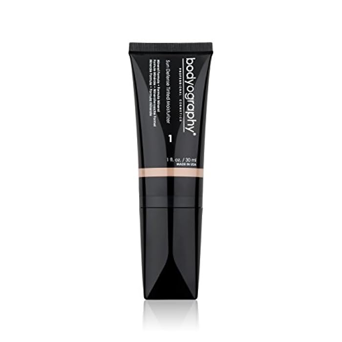Bodyography Sun Defense Tinted Moisturizer, 1.5 oz | Lightweight SPF Tint with Hyaluronic Acid & Mineral Pigments | Hydrating, Vegan Sheer Coverage for All Skin Types, Light - Image 1