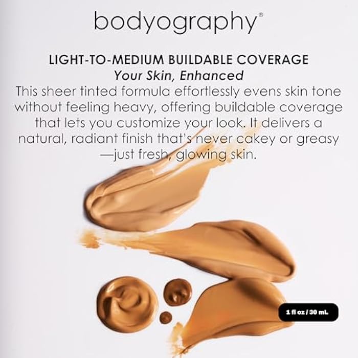 Bodyography Sun Defense Tinted Moisturizer, 1.5 oz | Lightweight SPF Tint with Hyaluronic Acid & Mineral Pigments | Hydrating, Vegan Sheer Coverage for All Skin Types, Light - Image 5