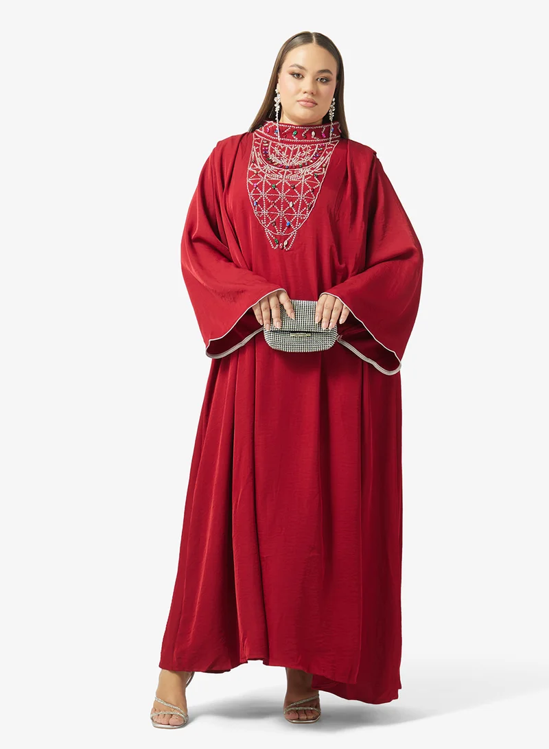 Khizana  Plus Size Embroidered Jalabiya for Women | Best Price UAE