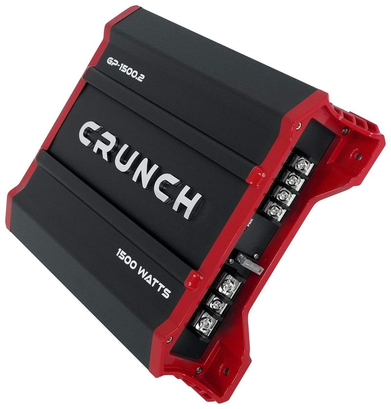 Crunch GP-1500.2 1500 Watt 2 Channel Car Audio Amplifier Stereo Amp Bridgeable Bundle with Rockville RWK82 8 Gauge 4 Chan Car Amp Wiring Installation Wire Kit (2) RCA's - Image 4
