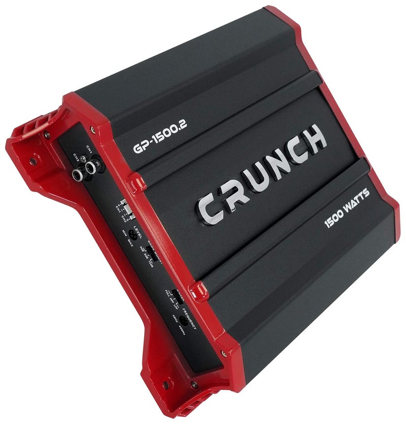 Crunch GP-1500.2 1500 Watt 2 Channel Car Audio Amplifier Stereo Amp Bridgeable Bundle with Rockville RWK82 8 Gauge 4 Chan Car Amp Wiring Installation Wire Kit (2) RCA's - Image 3