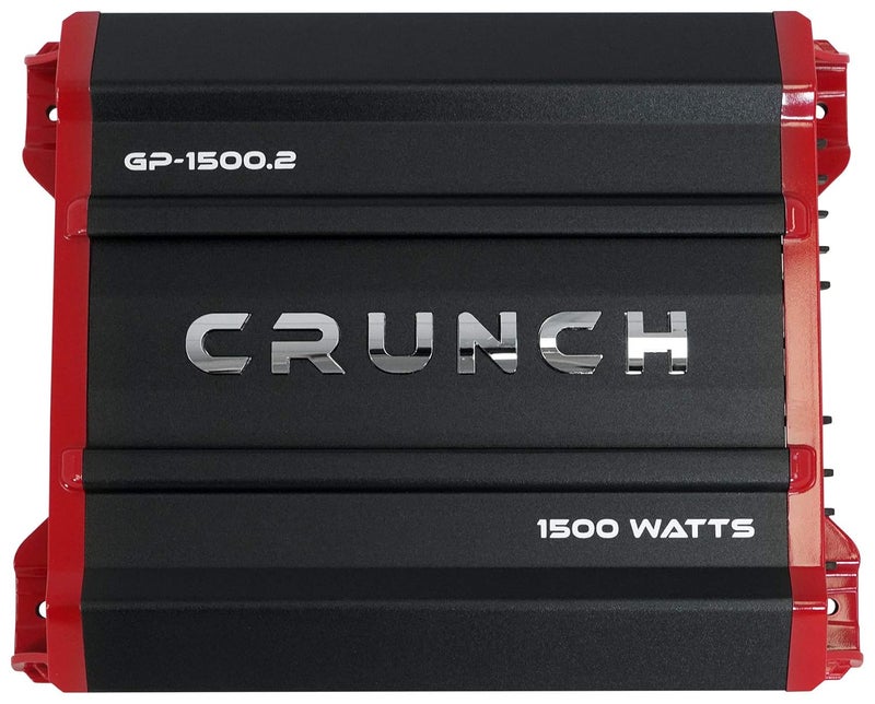 Crunch GP-1500.2 1500 Watt 2 Channel Car Audio Amplifier Stereo Amp Bridgeable Bundle with Rockville RWK82 8 Gauge 4 Chan Car Amp Wiring Installation Wire Kit (2) RCA's - Image 2