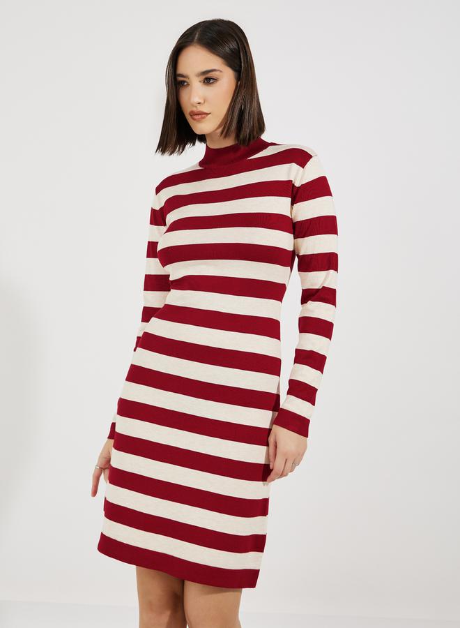 Styli Striped Sweater Dress  - Image 2