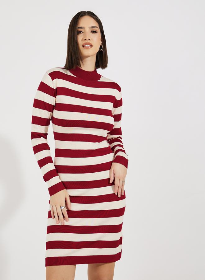 Styli Striped Sweater Dress  - Image 5