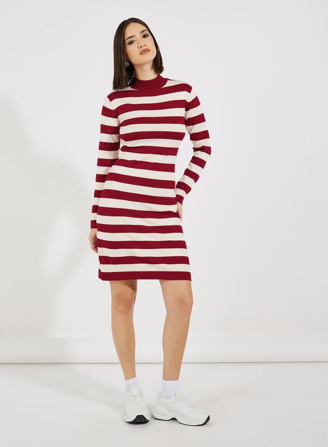 Styli Striped Sweater Dress  - Image 4