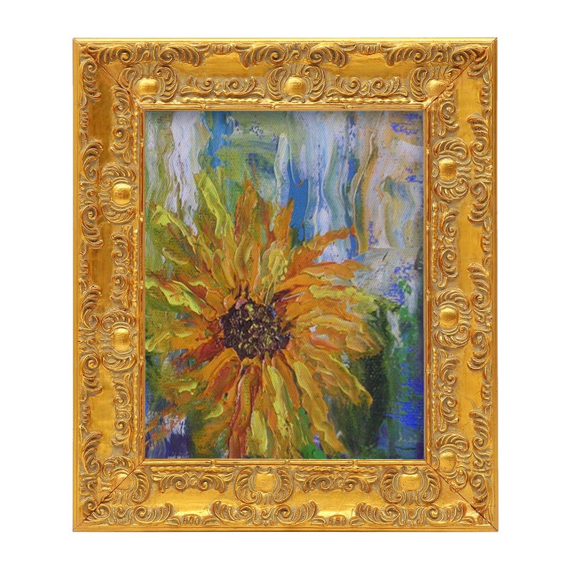 CANFRAVAS 8x10 Canvas Frame, Gold Antique Ornate Floater Frames for Canvas Paintings, Solid Wood Plein Air Baroque Victorian Floater Frame, Oil Painting Vintage Frames (Gold,8"x10") - Image 1