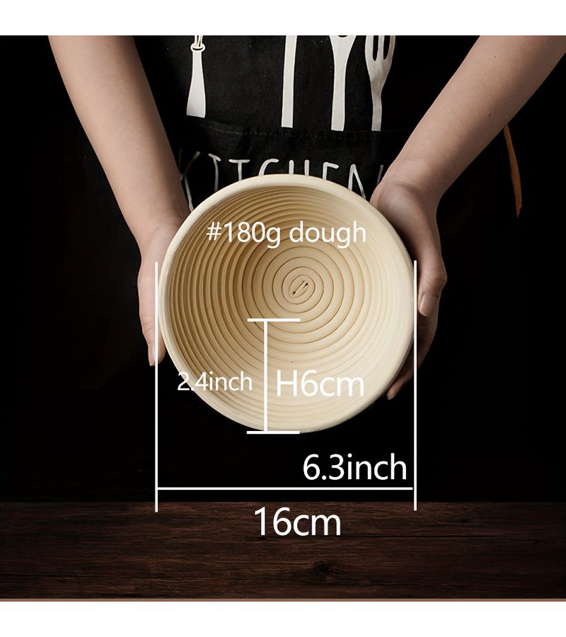 1 Piece White 7.87 Inch Round Rattan Bread Proving Basket With Liner For Sourdough Baking Fermenting Multi Purpose Food Safe Kitchen Tool Gift For Christmas Easter Thanksgiving Mothers Day Fathers Day - Image 5