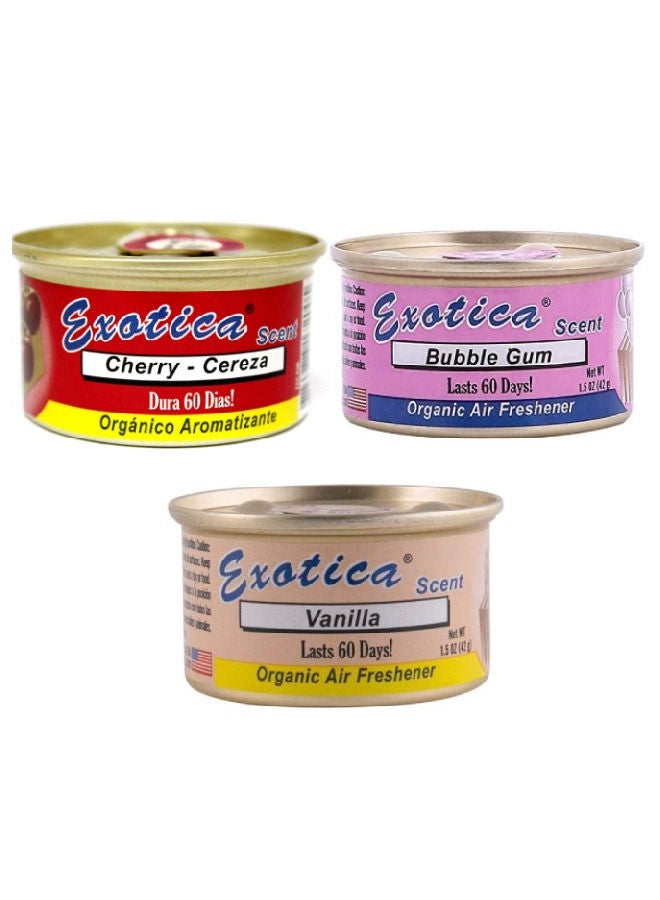 EXOTICA معطر هواء عضوي - عبوة من 3
