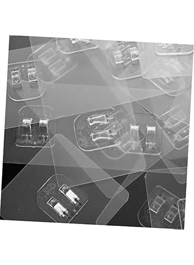 20pcs Transparent Adhesive Hooks for Towels Shower Shelves No Drilling Easy Install Bathroom Accessory Sticky Hooks Rack Hooks - Image 4