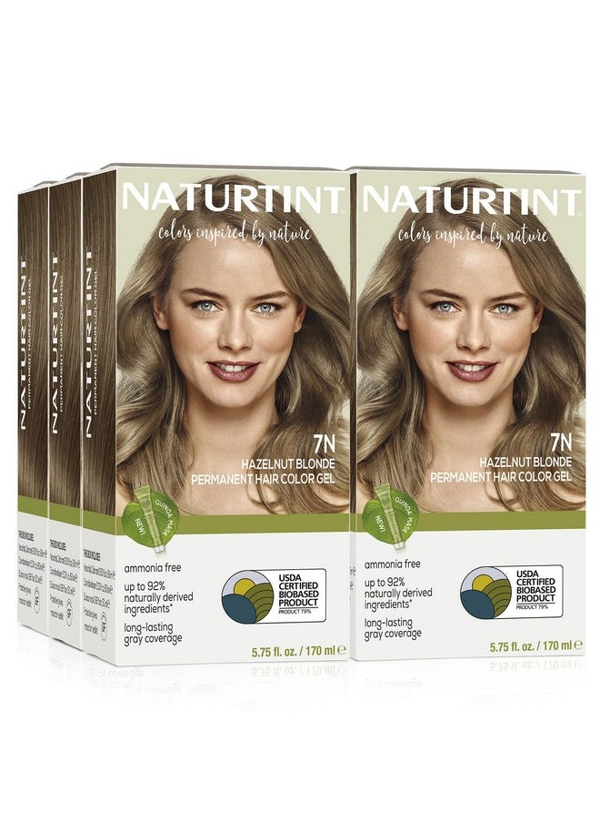 NATURTINT Permanent Hair Color 7N Hazelnut Blonde (Pack Of 6) Ammonia Free Vegan Cruelty Free Up To 100% Gray Coverage Long Lasting Results  - Image 1