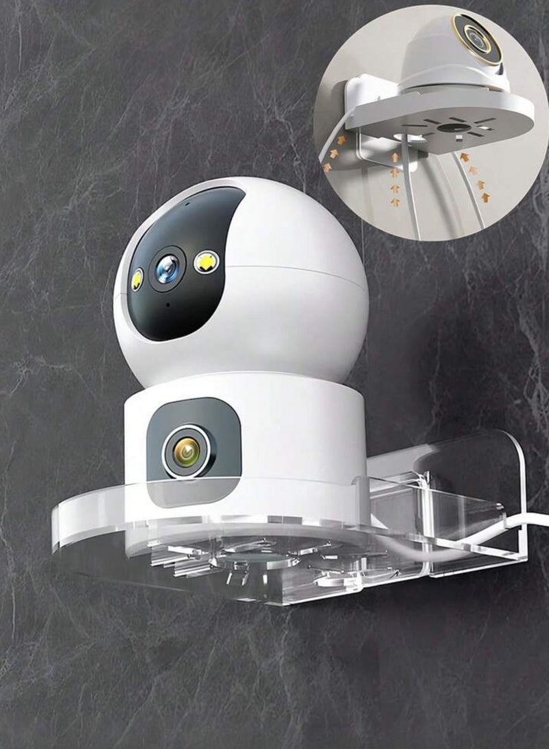Small Wall Shelf for Surveillance Cameras, Speakers, Baby Monitors, and More – Universal Adhesive Shelf, Easy to Install without Drilling  - Image 1