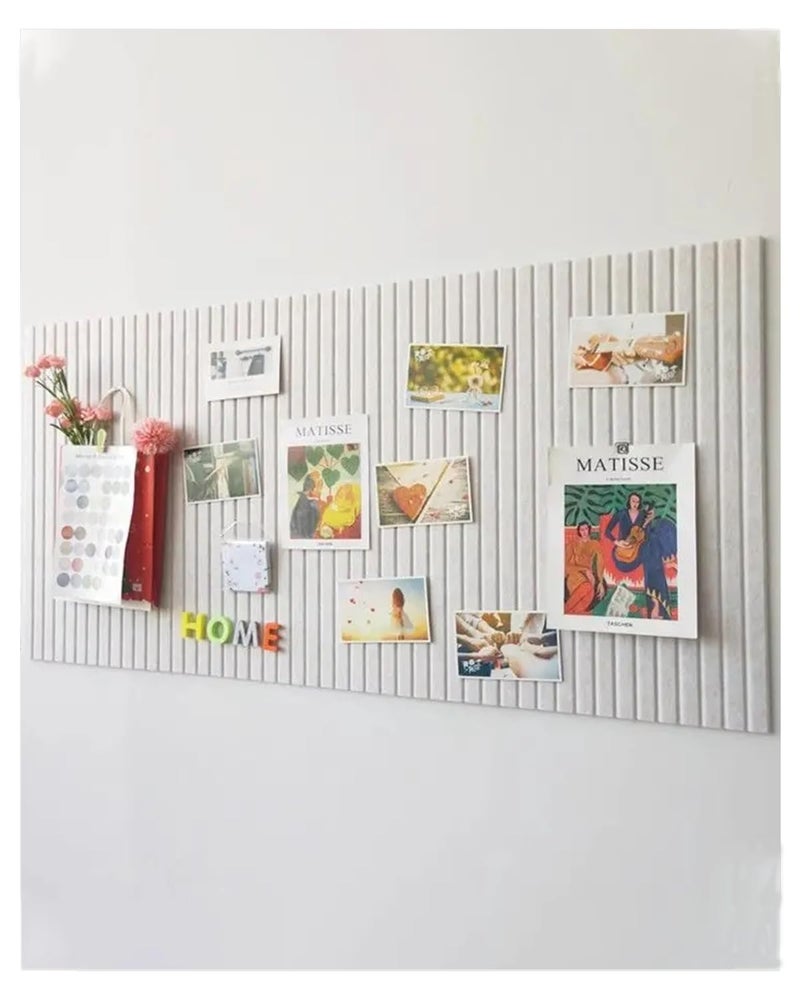 Rokeblau 48 x 32 inches Large Bulletin Board Decorative Felt Pin Board 035 Thick Foldable Photo Display Board with SelfAdhesive Tape Vision Board for School Home Kitchen Office Walls Beige - Image 2