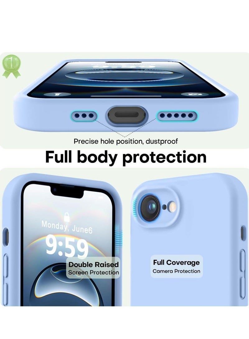 TIGER iPhone 16e Case Cover 6.1-Inch – Premium Silicone Protective Phone Case with Soft Microfiber Lining, Anti-Scratch Shockproof Bumper, Slim Fit Drop Protection, Durable & Lightweight Grip-Friendly Cover for iPhone 16e – Daily Use & Stylish Design Sky Blue - Image 3