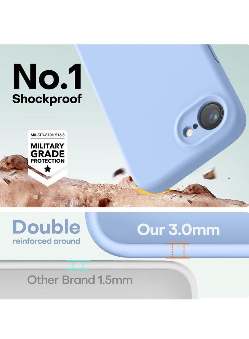 TIGER iPhone 16e Case Cover 6.1-Inch – Premium Silicone Protective Phone Case with Soft Microfiber Lining, Anti-Scratch Shockproof Bumper, Slim Fit Drop Protection, Durable & Lightweight Grip-Friendly Cover for iPhone 16e – Daily Use & Stylish Design Sky Blue - Image 4