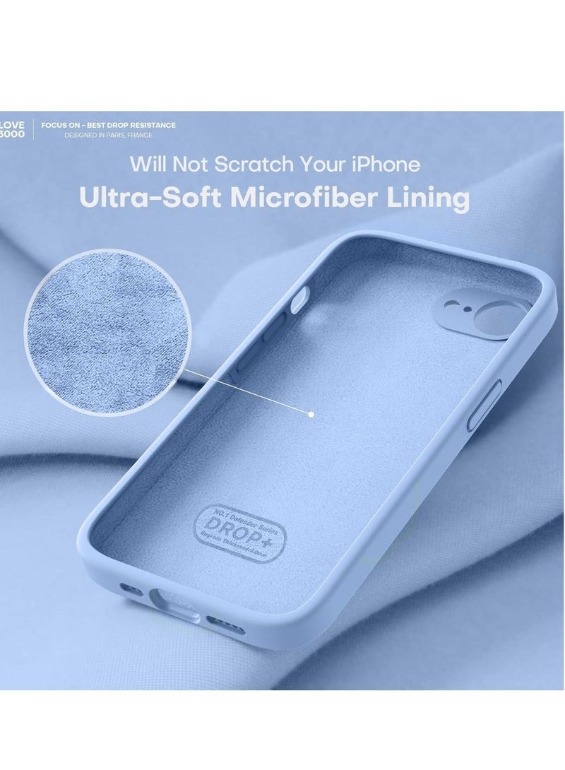 TIGER iPhone 16e Case Cover 6.1-Inch – Premium Silicone Protective Phone Case with Soft Microfiber Lining, Anti-Scratch Shockproof Bumper, Slim Fit Drop Protection, Durable & Lightweight Grip-Friendly Cover for iPhone 16e – Daily Use & Stylish Design Sky Blue - Image 5