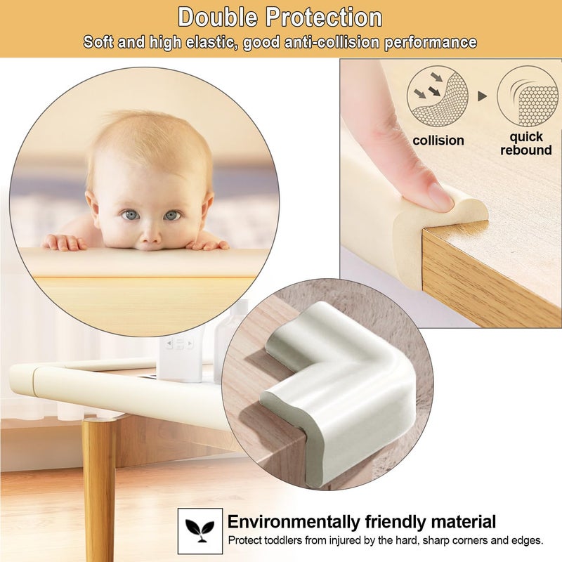 Dekukar (8 Pack) Corner Protectors for Kids, Upgraded Foam Soft Corner Guards Baby Safety Furniture Table Sharp Corner Protection, Self-Adhesive Cushion Bumpers, Pre-Taped for Direct Use - Image 4